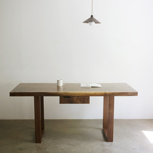mannish wood slab table